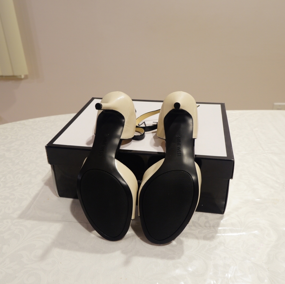 Nine West Leather Open Toe Heels - Picture 5 of 7